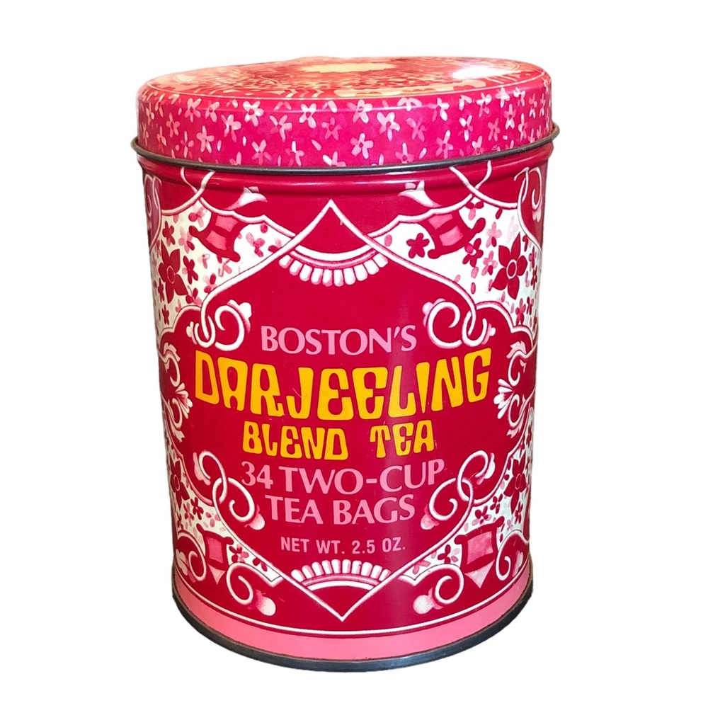 Bostons Darjeeling Blend Tea Metal Tin